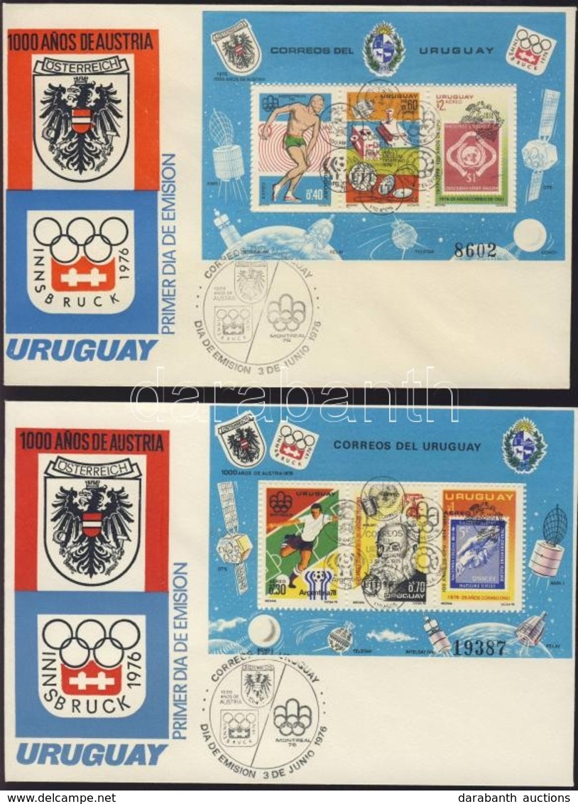 1976 Események Blokkpár 2 Db FDC-n Mi 29-30 - Altri & Non Classificati