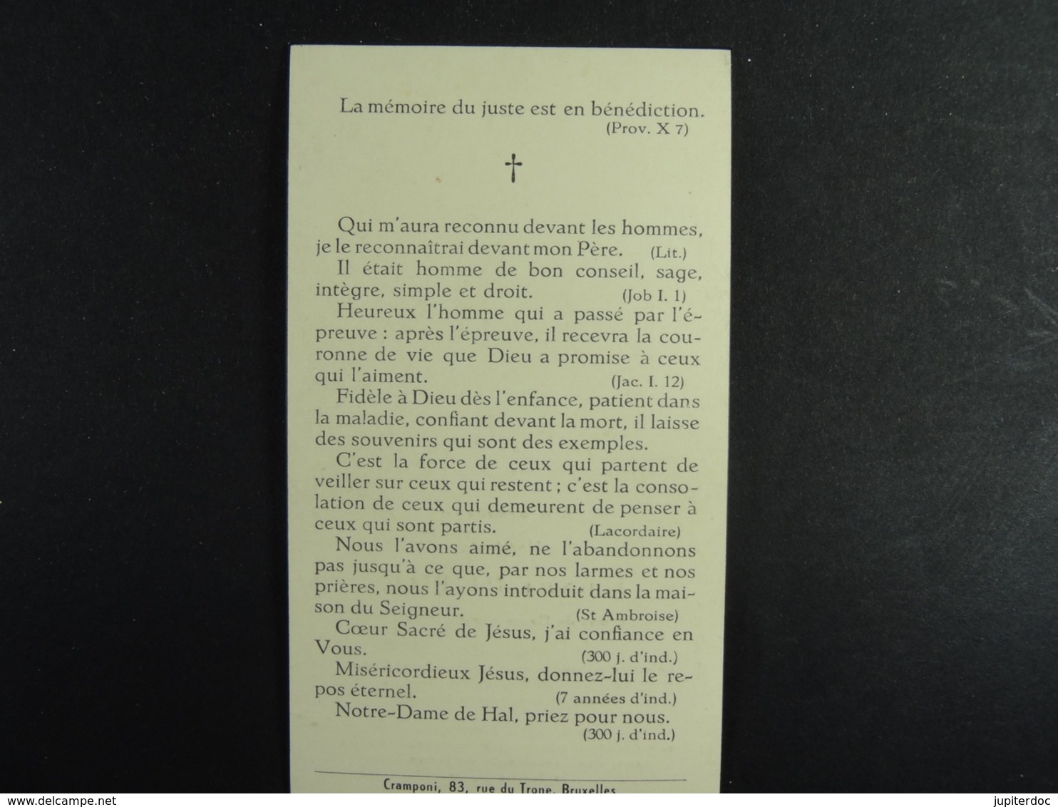 Henri Petre épx Piret Industriel Hal 1871 1945 /046/ - Images Religieuses