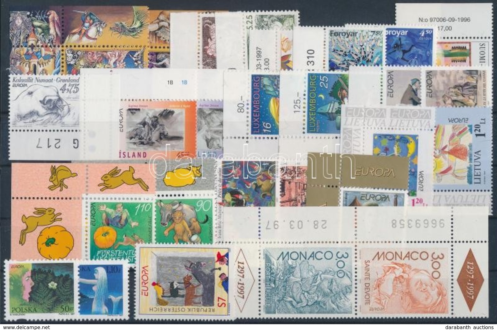 ** 1997 Europa CEPT Mondák és Legendák 76 Db Bélyeg (közte ívszéli + ívsarki + Szelvényes Bélyegek + ívsarki Párok + 1 í - Altri & Non Classificati