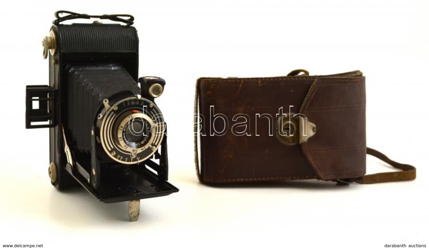 Cca 1930-1950 Franka Kamerawerk 6×9-es Fényképezőgép Ludwig-Dresden Victar 1:6,3 F=10,5 Cm Objektívvel, Bőr Tokban, Jó á - Macchine Fotografiche