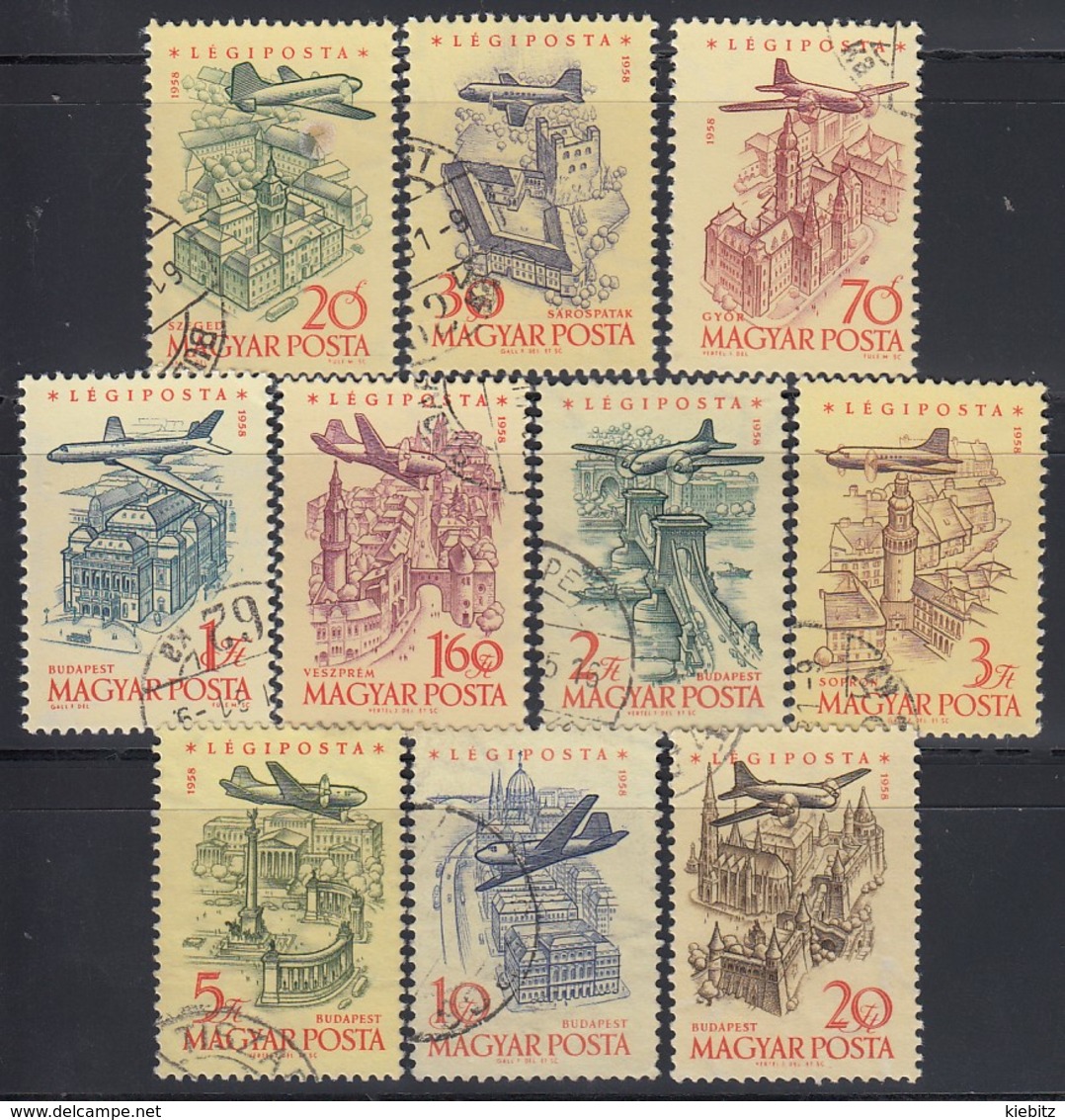 UNGARN 1958 - MiNr: 1561-1570 Flugpost Komplett Used - Gebraucht