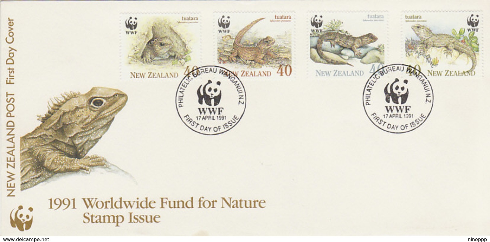 New Zealand 1991 WWF Tuatara - FDC