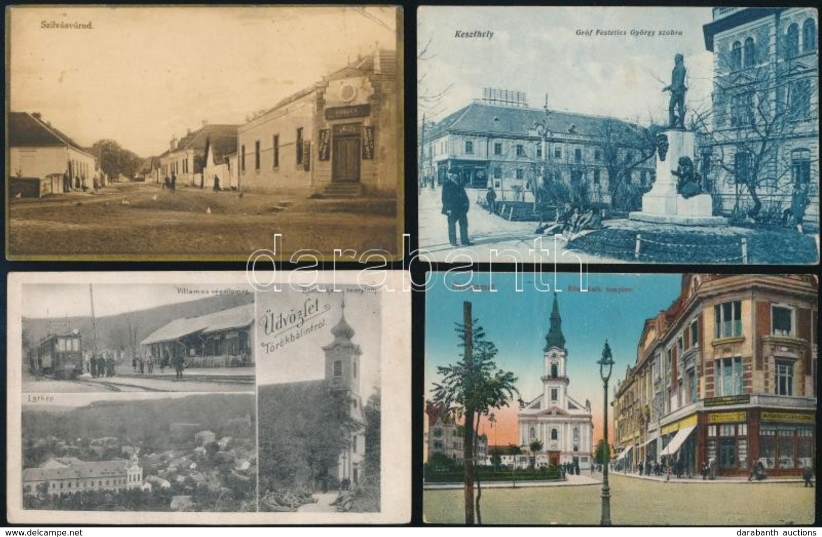 ** * 38 Db Főleg RÉGI Magyar Városképes Lap / 38 Mostly Pre-1945 Hungarian Town-view Postcards - Unclassified