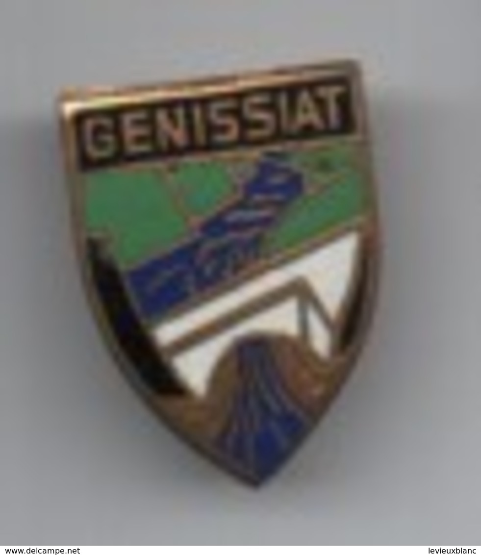 Insigne De Revers à  épingle/Ecusson/GENISSIAT/  Bronze Cloisonné émaillé/ Vers 1930-1950       MED258 - Other & Unclassified