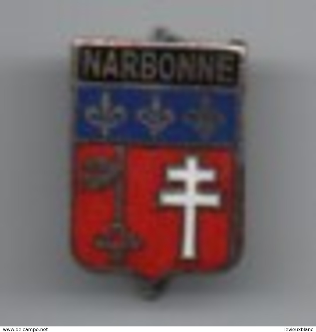 Insigne De Revers à  épingle/Ecusson/NARBONNE/  Bronze Cloisonné émaillé/ Vers 1930-1950       MED259 - Autres & Non Classés