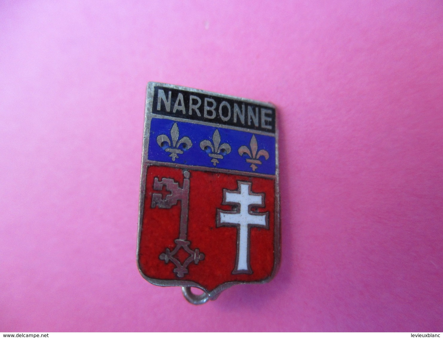 Insigne De Revers à  épingle/Ecusson/NARBONNE/  Bronze Cloisonné émaillé/ Vers 1930-1950       MED259 - Autres & Non Classés