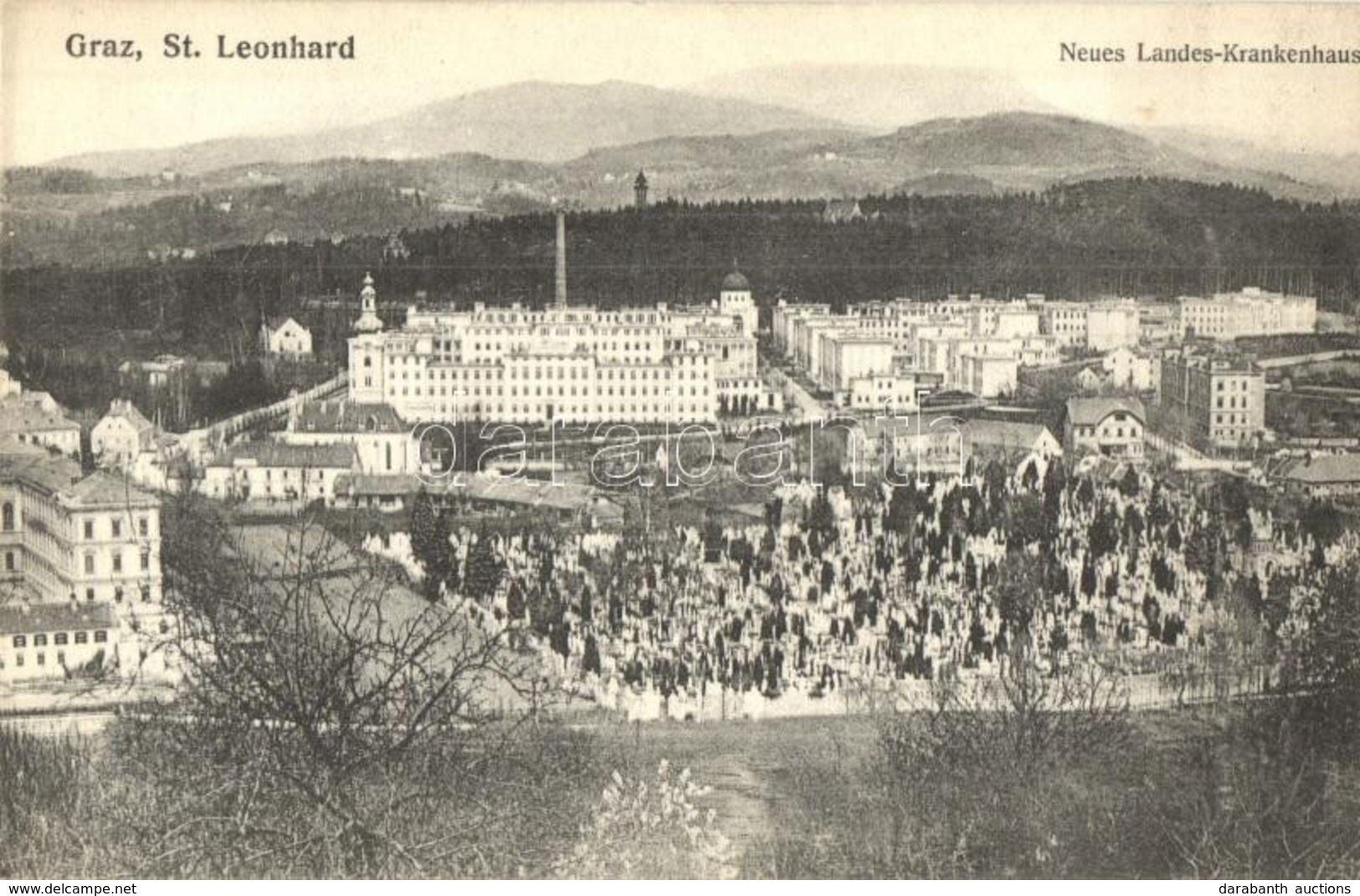 ** T1 Graz, St. Leonhard; Neues Landes-Krankenhaus / Hospital With Cemetery - Non Classificati