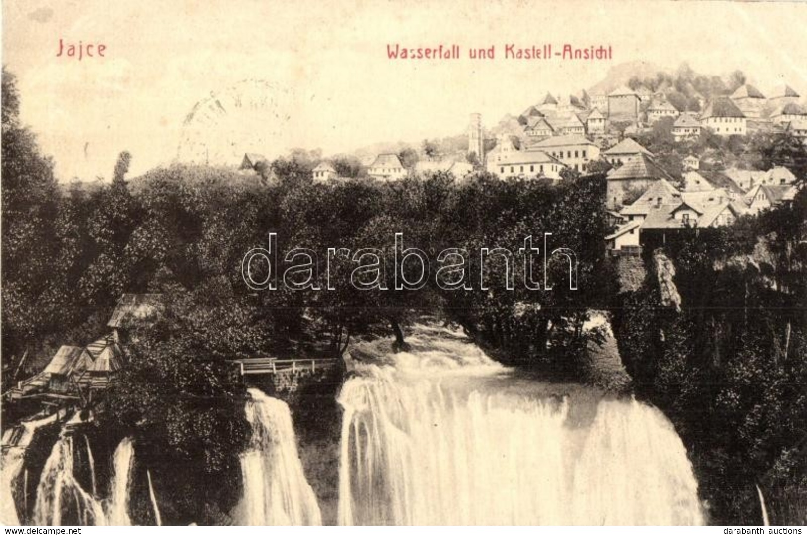 T2/T3 1909 Jajce, Wasserfall Und Kastell Ansicht / Waterfall And Castle. W.L. Bp. 4829. - Sin Clasificación