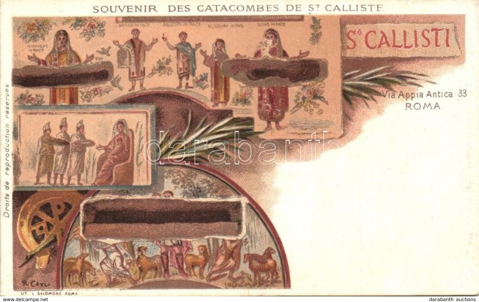 ** T1 Rome, Roma; Catacombe Di San Callisto, Litho S: R. Carvi - Non Classificati
