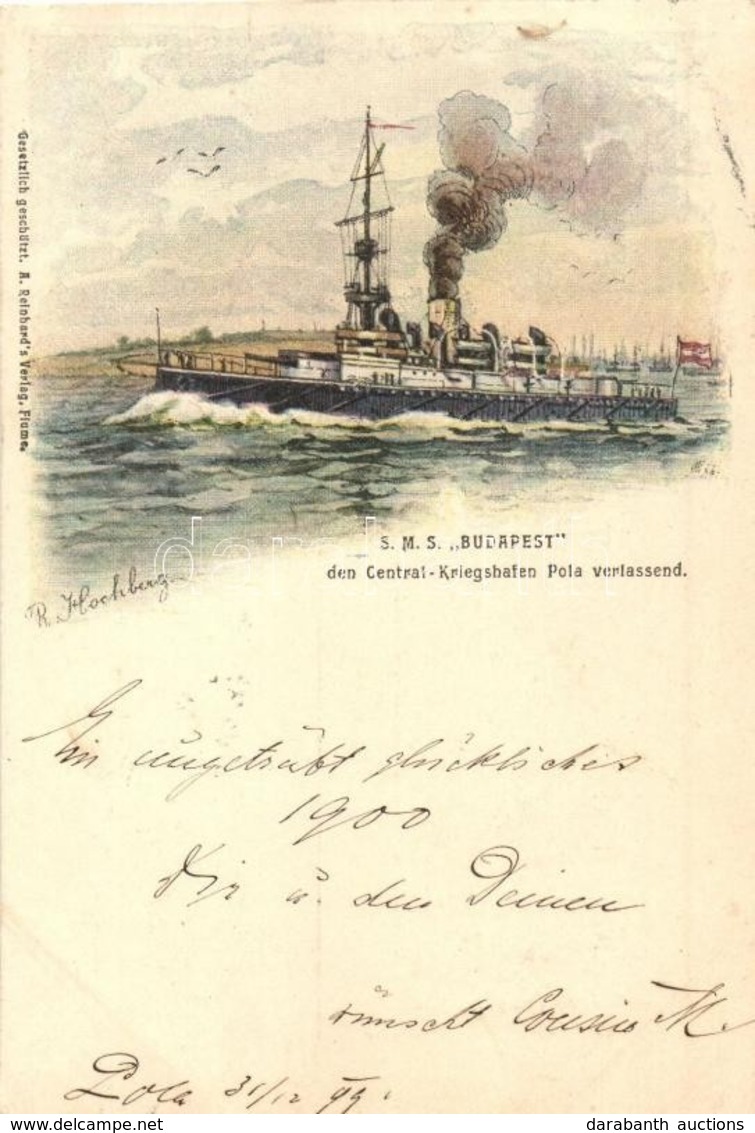 T2 1899 SMS Budapest Osztrák-magyar Monarch-osztályú Partvédő Csatahajó / K.u.K. Kriegsmarine. A. Reinhard / Austro-Hung - Non Classificati