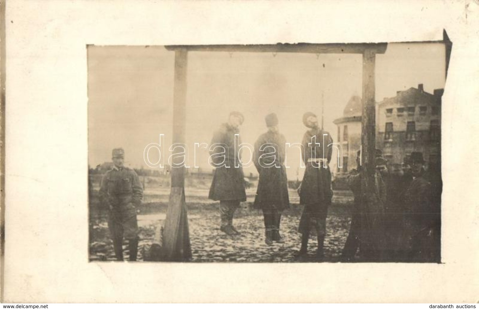 * T2 1917 Aufgehängte Jüden In Kowel / Akasztás által Kivégzett Zsidó Férfiak Az Ukrajnai Kovelben. Judaika / WWI Execut - Unclassified