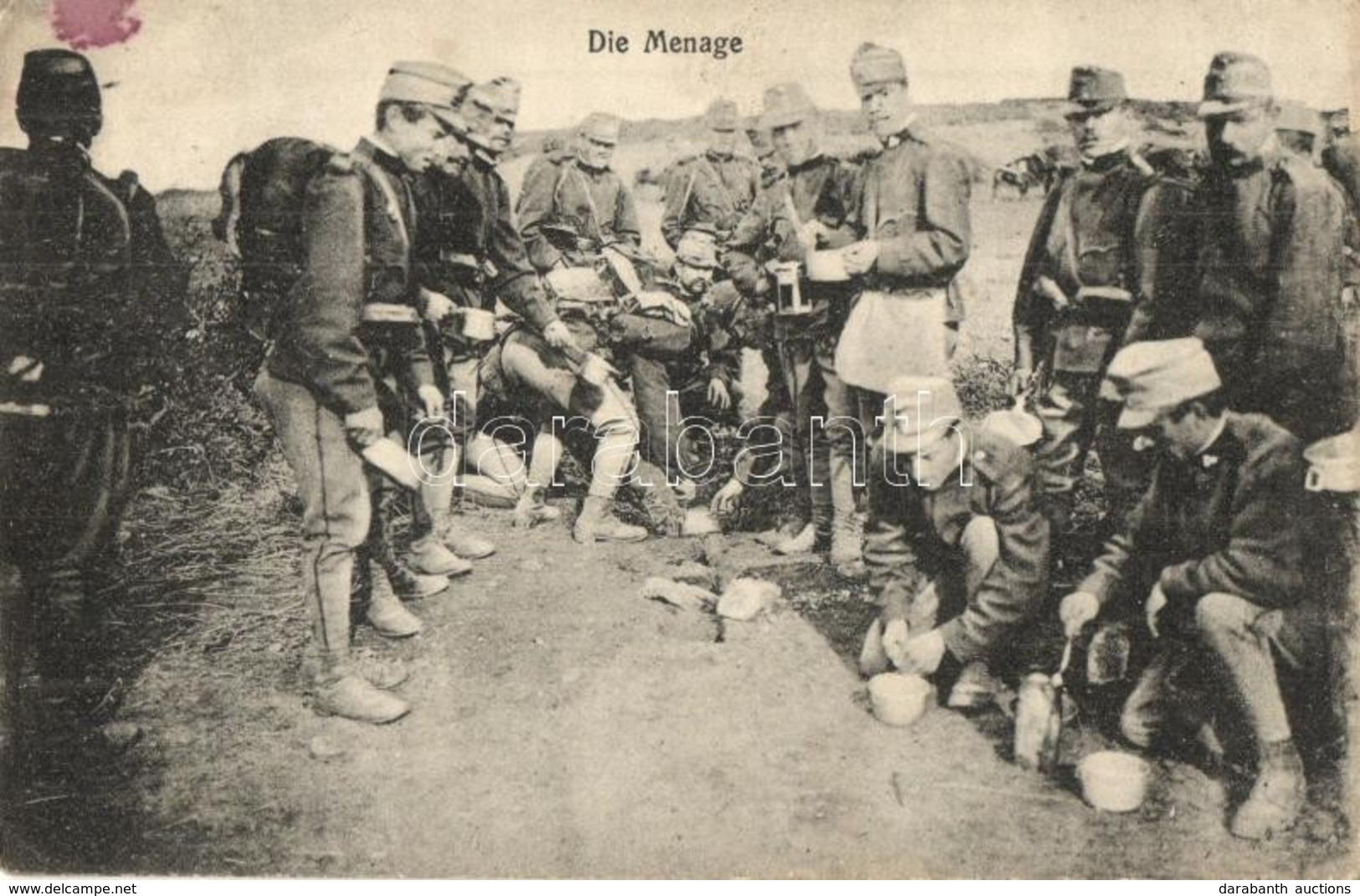 T2/T3 Die Menage / Osztrák-magyar Katonák étkezés Közben / WWI Austro-Hungarian K.u.K. Soldiers Eating (EK) - Non Classificati