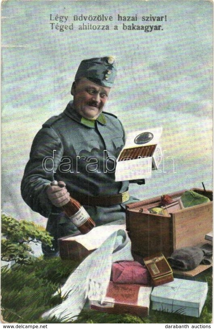 T2/T3 Légy üdvözölve Hazai Szivar! Téged áhítozza A Bakaagyar / WWI Hungarian Military Humour With Cigar. L&P 5791/III.  - Non Classificati