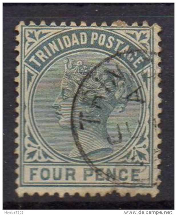 TRINITE  ( POSTE ) : Y&amp;T N°  40  TIMBRE  BIEN  OBLITERE . - Trinidad & Tobago (...-1961)