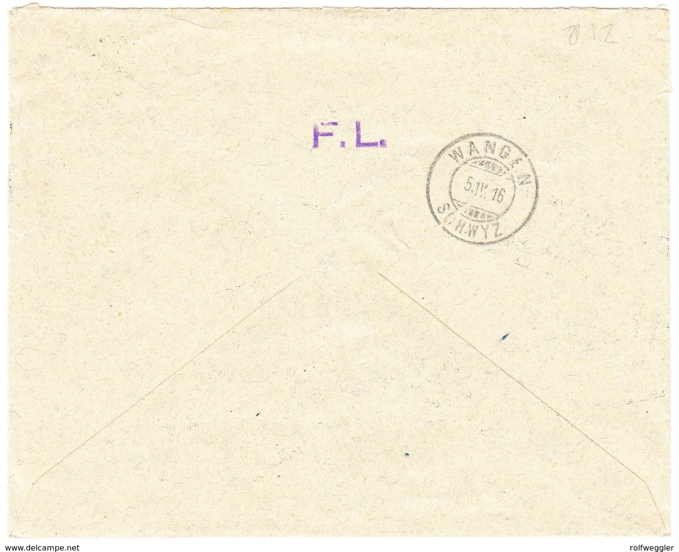 1916 Brief Von Bern Bundeshaus An Firma Lienert In Wangen Schwyz; Mischfrankatur: Ziffern Und Tellbub - Lettres & Documents