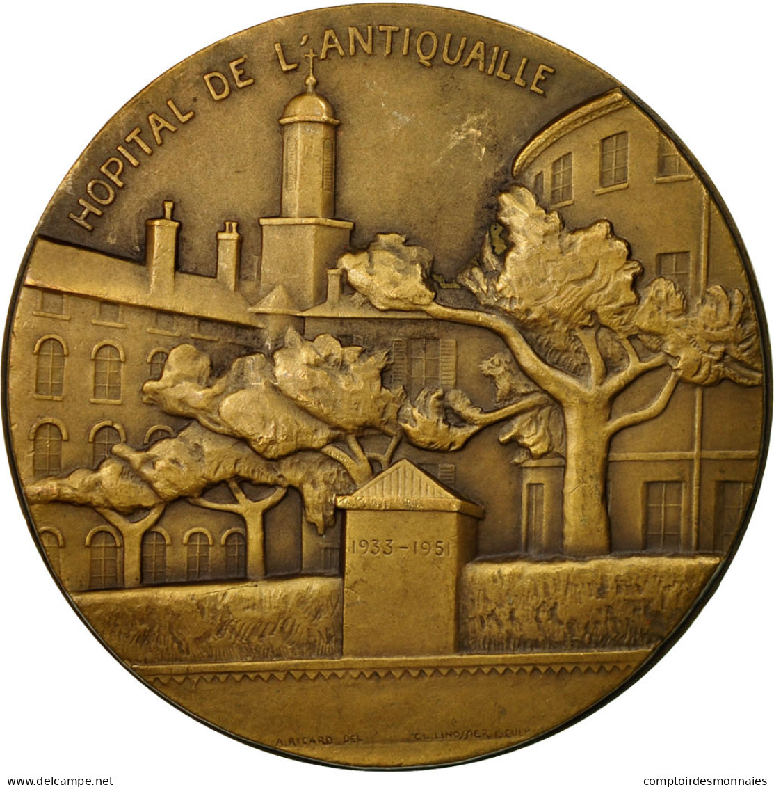 France, Médaille, Médecine, Docteur Henri Ricard, Linossier, SUP, Bronze - Autres & Non Classés