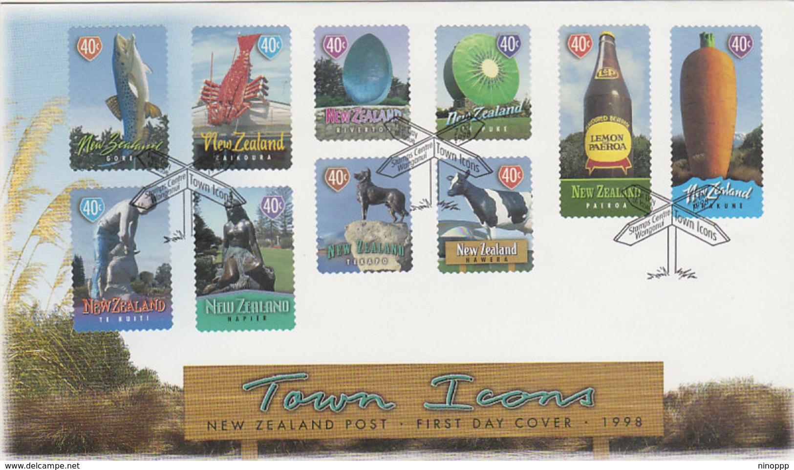 New Zealand 1998 Town Icons FDC - FDC