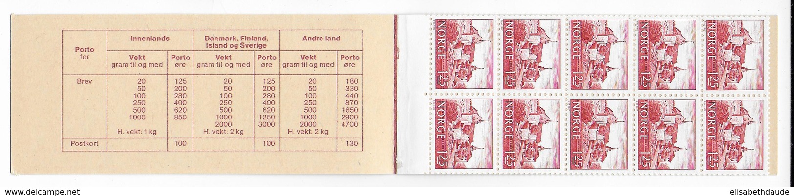 NORVEGE - 1977 - CARNET USAGE COURANT  **/MNH - - Automaatzegels [ATM]