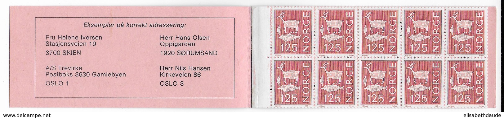 NORVEGE - 1975 - CARNET USAGE COURANT  **/MNH - - Automatenmarken [ATM]