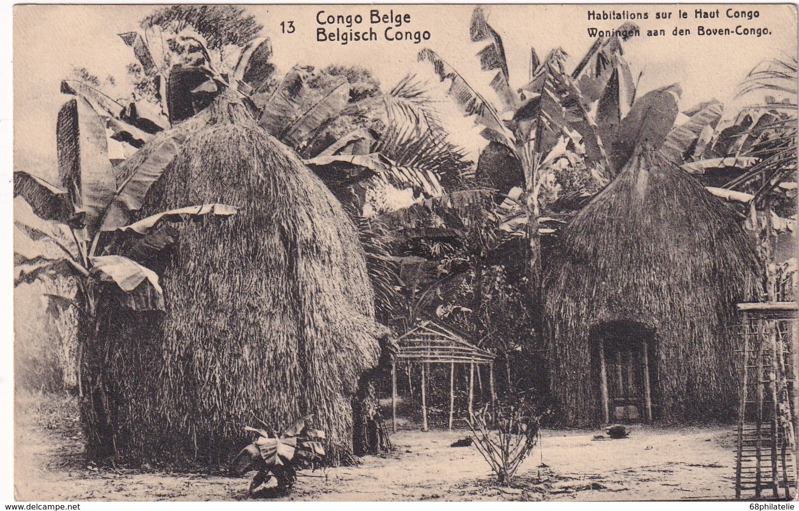 CONGO BELGE 1921 CARTE POSTALE DE LUSAMBO - Cartas & Documentos