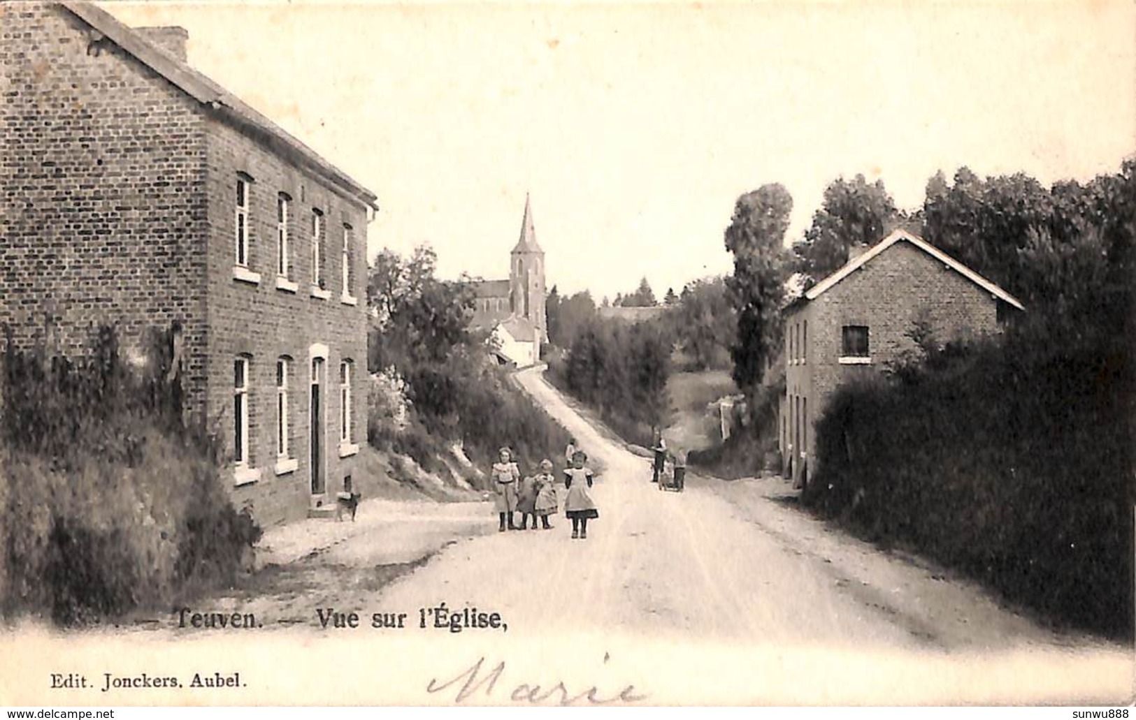 Teuven - Vue Sur L'Eglise (animée, Edit. Jonckers, 1904) - Fourons - Voeren