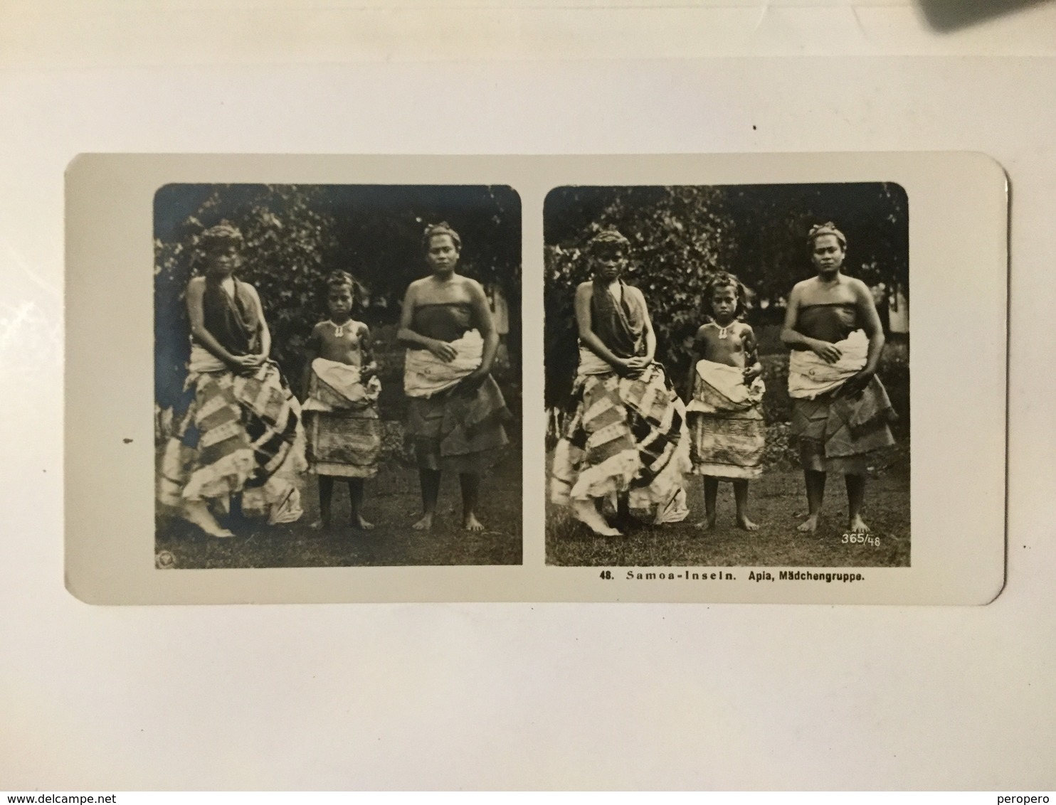 Photo Stéréoscopique STEREO Stereoview  SAMOA ISLAND    SAMOA INSEL  FOLK ETHNIC COSTUME  APIA - Photos Stéréoscopiques