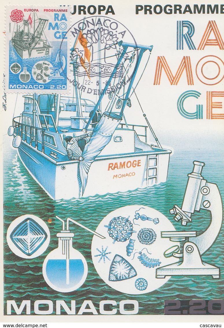 Carte Maximum   FDC   1er  Jour   MONACO   Programme  RAMOGE      EUROPA    1986 - 1986