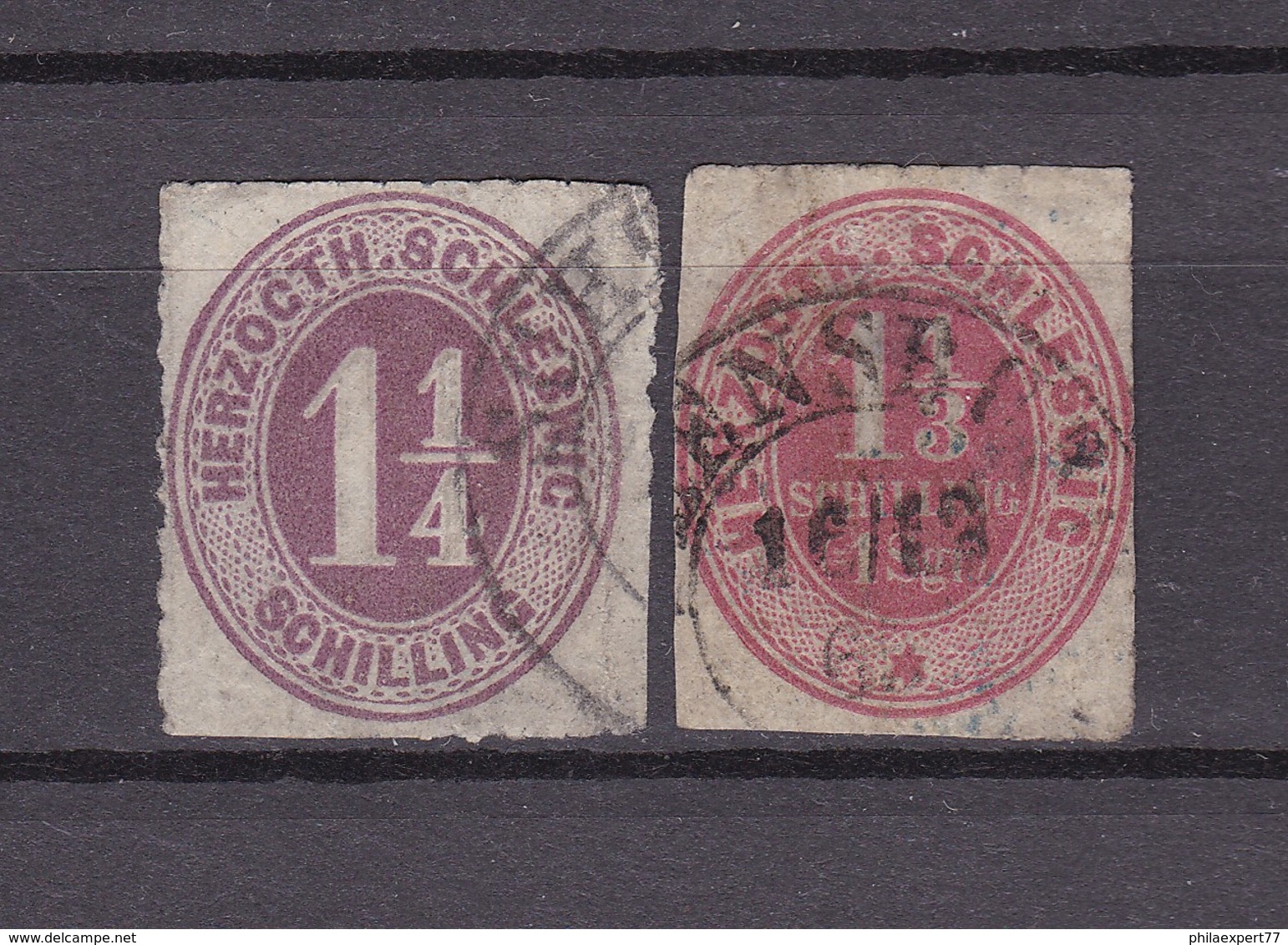 Schleswig-Holstein - 1865/67 - Michel Nr. 14/15 - 110 Euro - Schleswig-Holstein