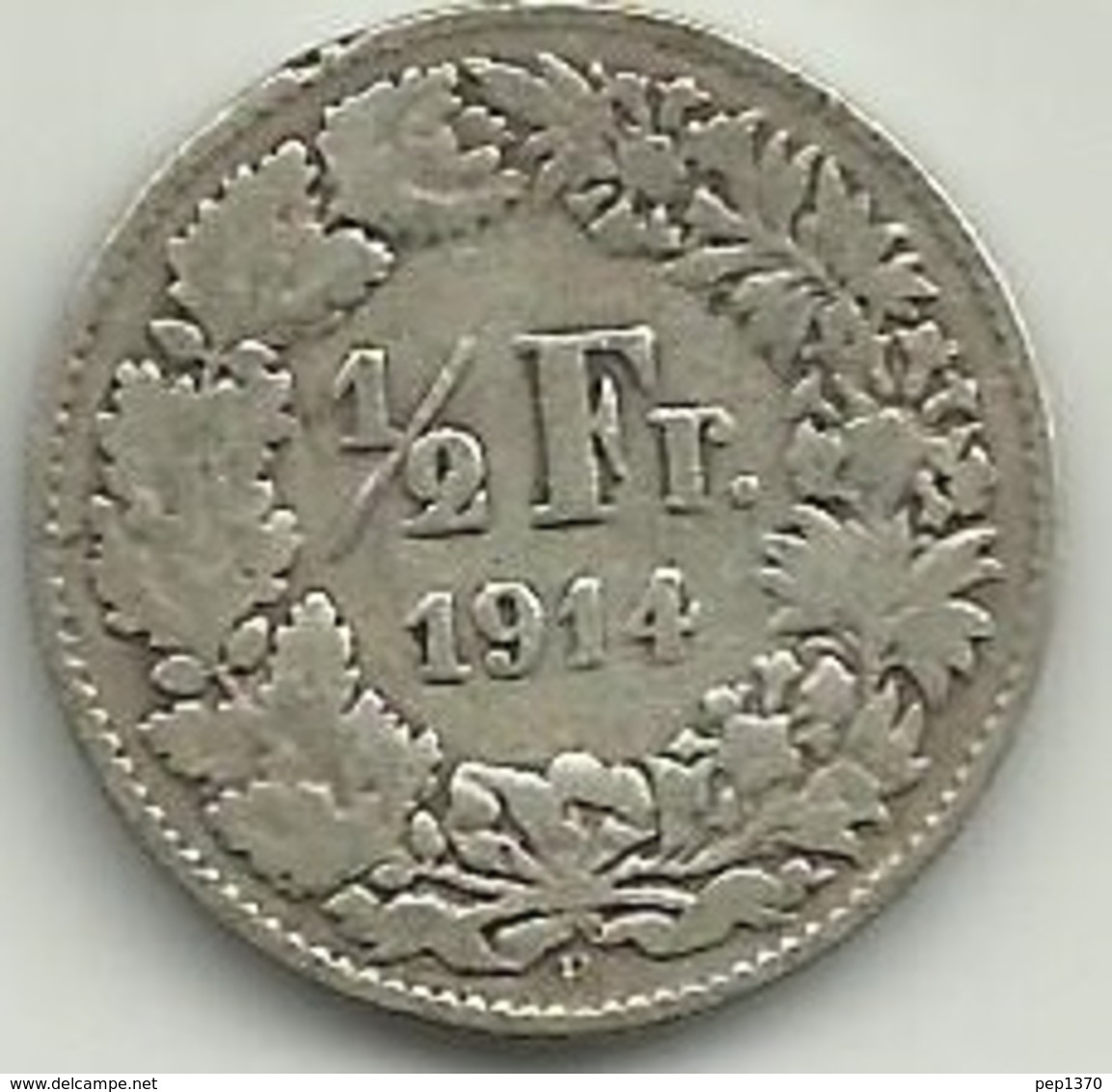 SUIZA - MONEDA DE 1/2 FRANC DE PLATA (SILVER) DE 1914 - KM 23 - Other & Unclassified