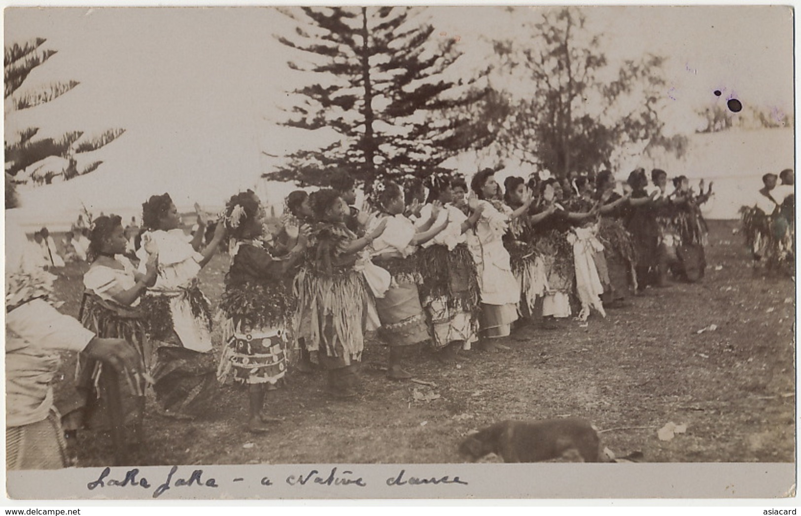 Tonga  Real Photo Laka Laka Native Dance - Fiji