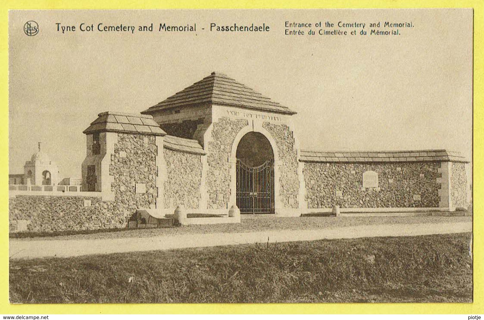 * Passendale - Passchendaele (Zonnebeke - Ieper) * (Nels, Ern Thill) Tyne Cot Cemetery Memorial, Cimetière, British - Zonnebeke