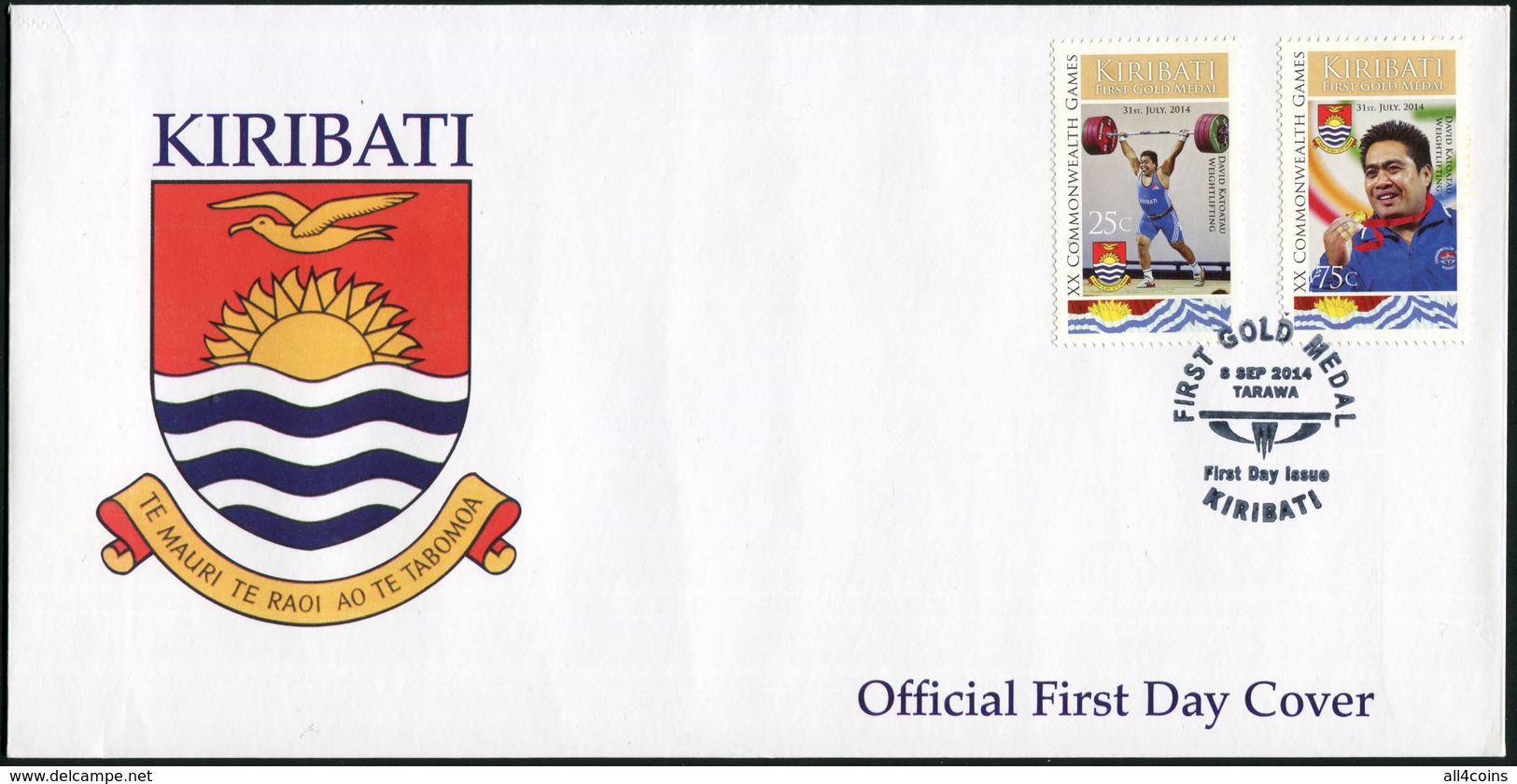 Kiribati. 2014. David Katoatau (*1984) (Mint) First Day Cover - Kiribati (1979-...)