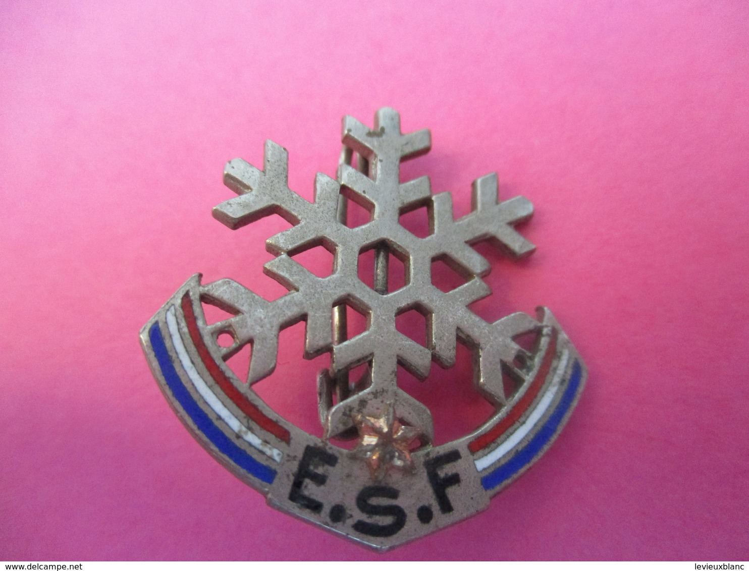 Médaille De Sport à épingle/ Flocon  1 étoile/ Arthus Bertrand/ Bronze Nickelé émaillé/ Vers 1950                MED271 - Invierno