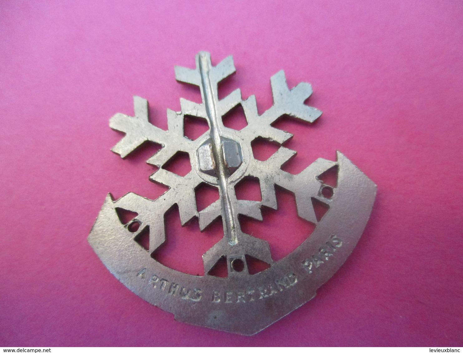 Médaille De Sport à épingle/ Flocon  / Arthus Bertrand/ Bronze Nickelé émaillé/ Vers 1950             MED272 - Sports D'hiver