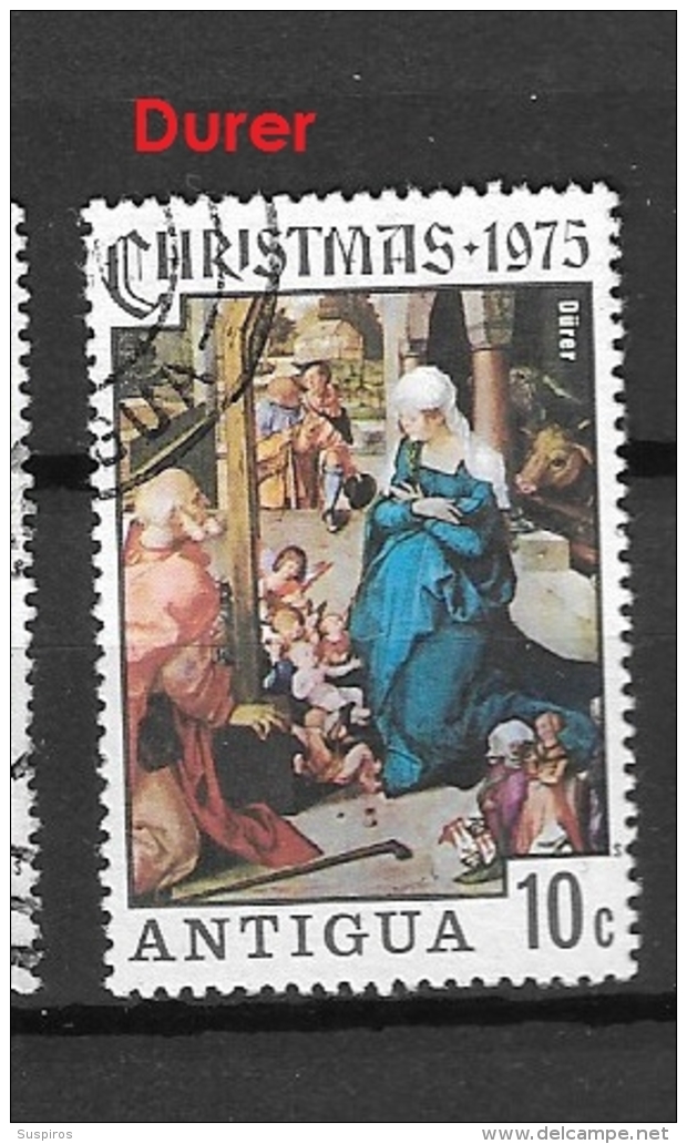 ANTIGUA    1975 Natale 1975 CHRISTMAS USED - PAINTINGS    -DURER - 1858-1960 Crown Colony