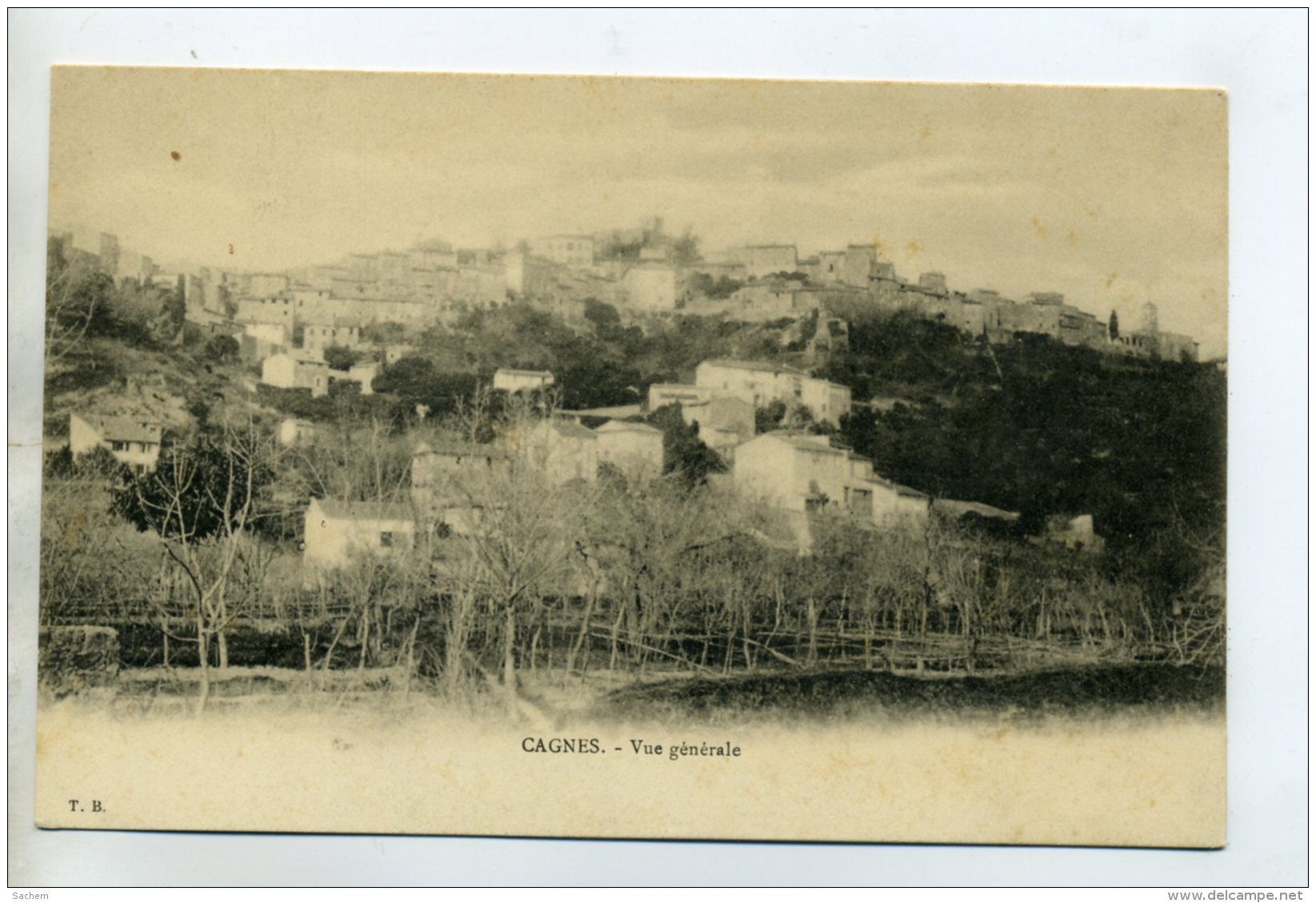 06 CAGNES Sur MER Vue Large Du Village 1904 Dos Non Divisé   /D02-2015 - Cagnes-sur-Mer