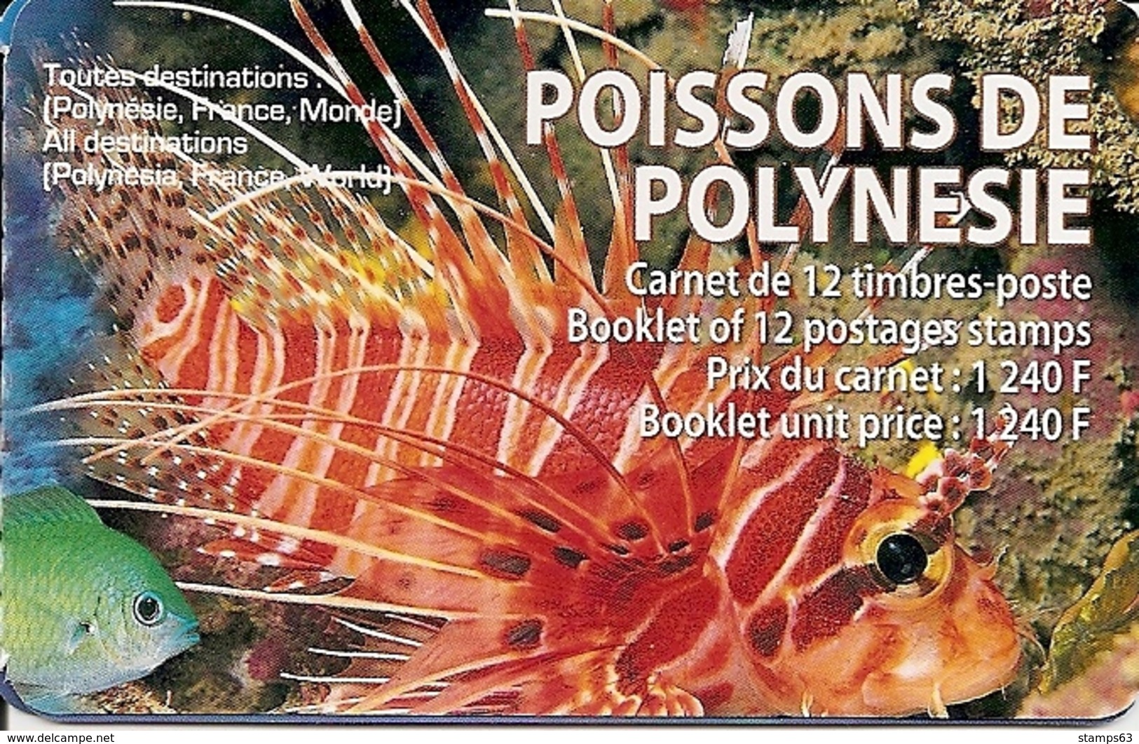 POLYNESIA, 2009, Booklet / Carnet 14   Fishes - Carnets