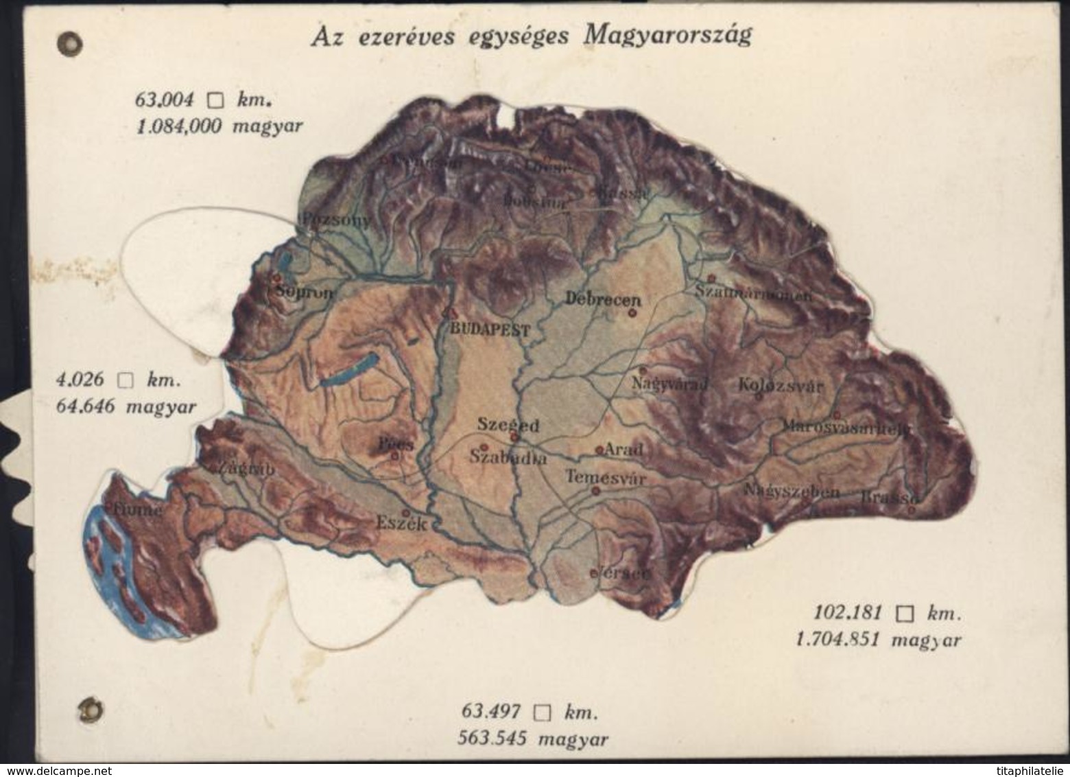 CPA Carte à Système Politique Propagande  Poème Attila Josef Traité Paix 1918 Dépeçage De La Hongrie - Hungary