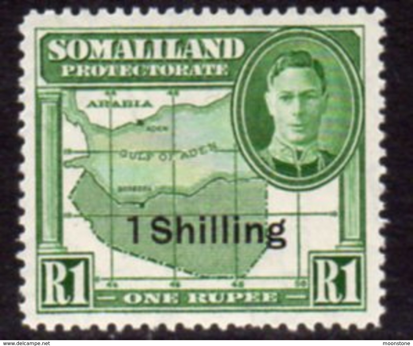 British Somaliland 1951 Definitive Surcharges 1 Shilling On 1 Rupee Value, MNH, SG 132 (BA) - Somaliland (Protectorate ...-1959)