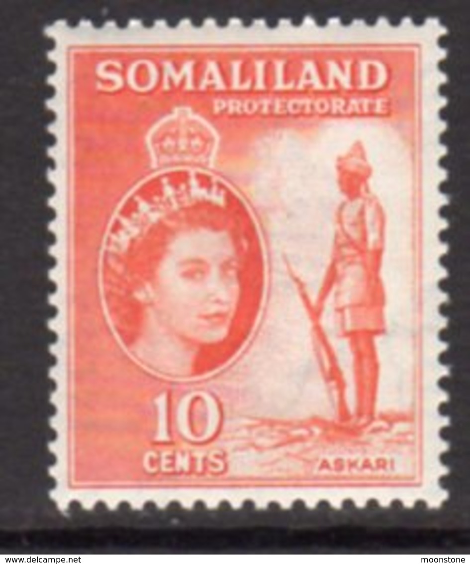 British Somaliland 1953-8 10c Scouts Sentry Value, MNH, SG 138 (BA) - Somaliland (Protectorate ...-1959)