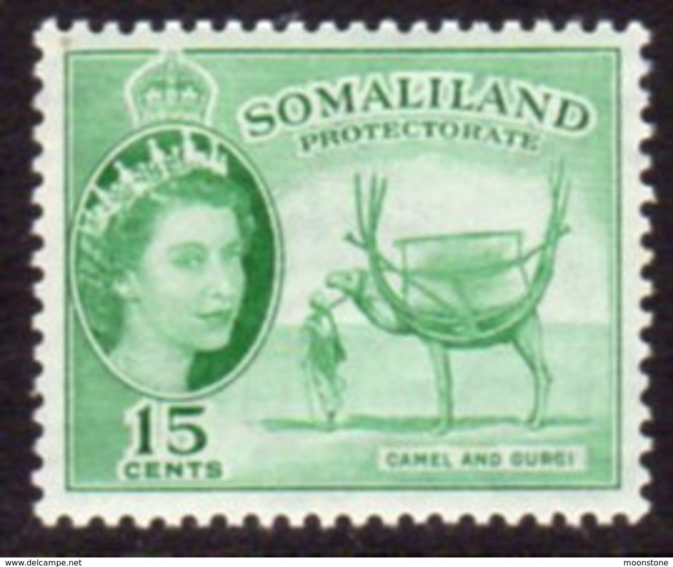 British Somaliland 1953-8 15c Camel & Gurgi Value, MNH, SG 139 (BA) - Somaliland (Protectorate ...-1959)