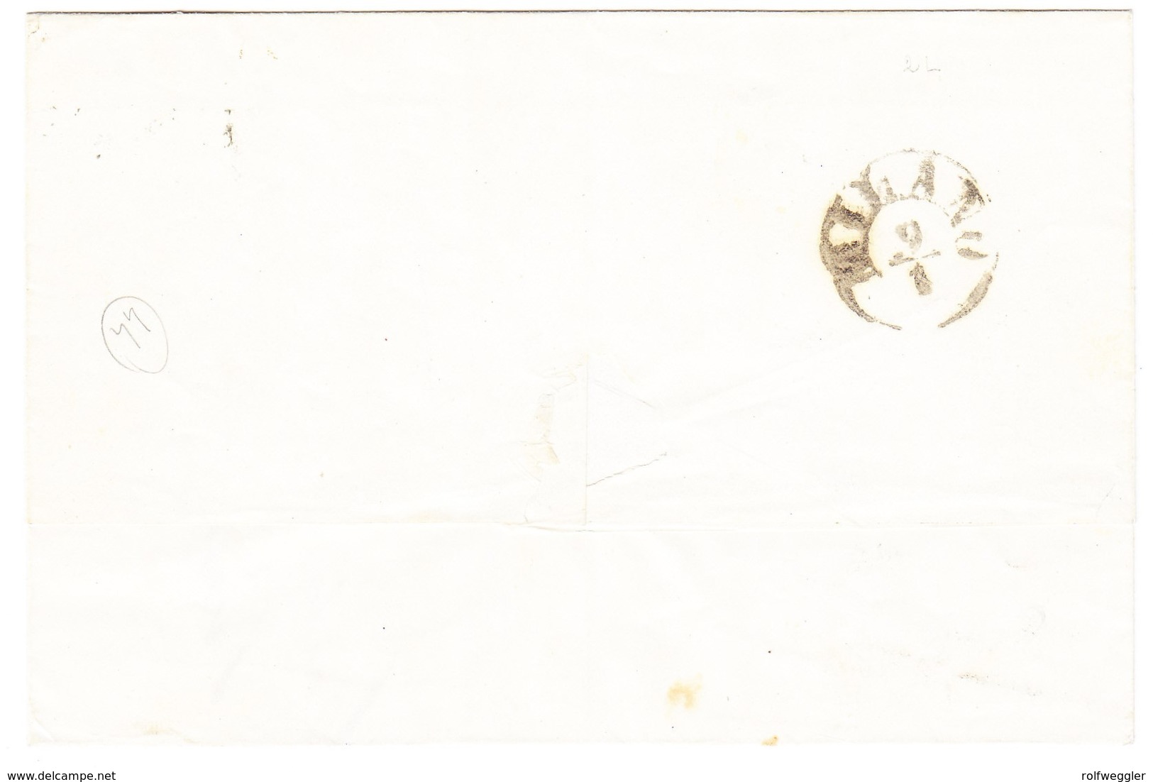 1859 15kr Auf Brief:LLOYD L2 Triest, Nach Milano; Experten Signatur Sorani - Lombardo-Venetien