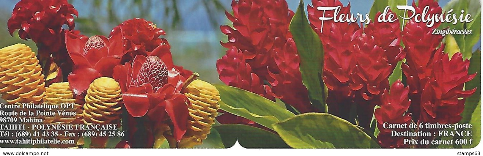 POLYNESIA, 2012, Booklet / Carnet 23  Flowers Of Polynesia - Booklets