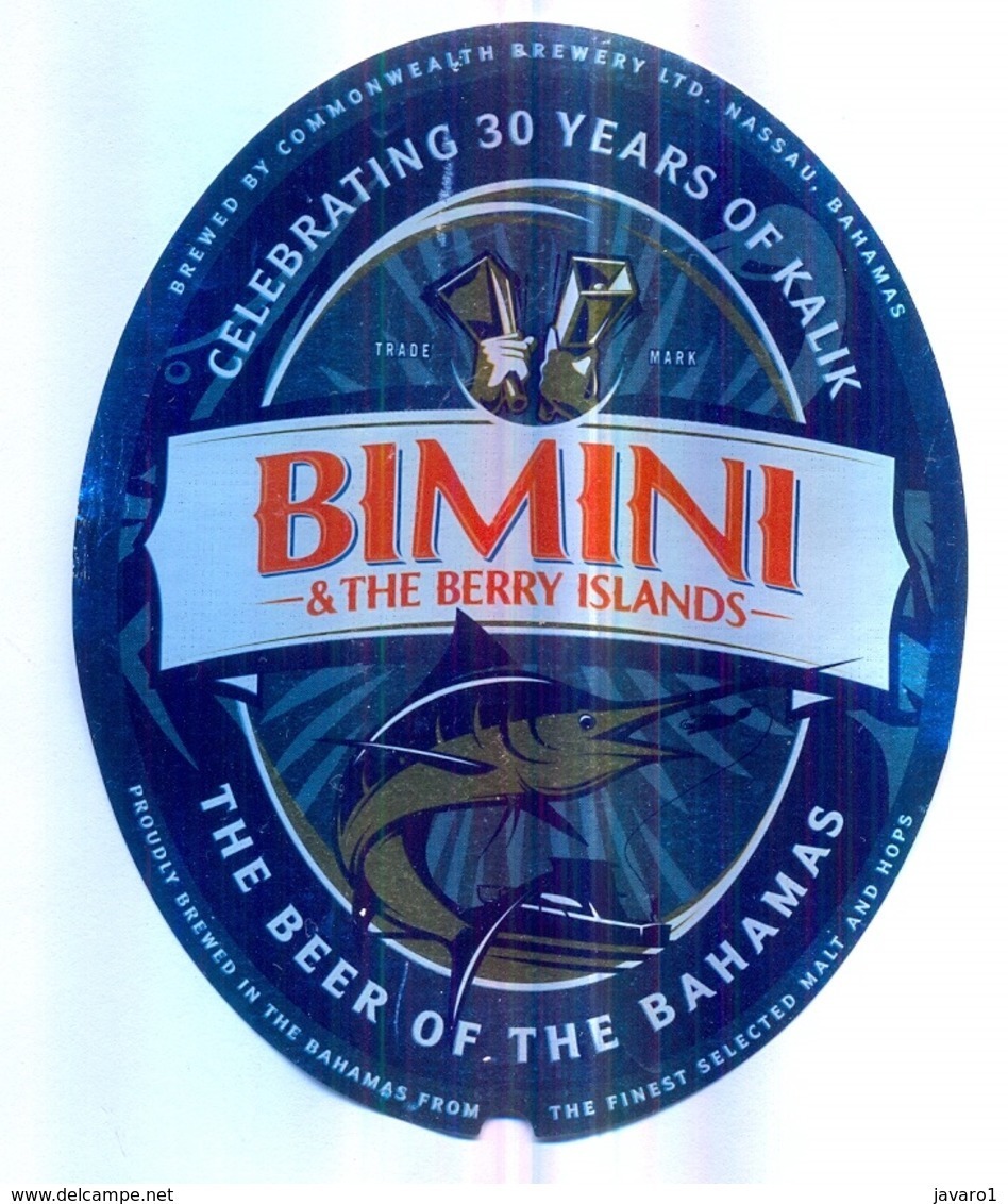 BAHAMAS : Complete Set Of 14 KALIK Beer DIFFERENT ISLAND Labels  Only FRONT Label - Beer
