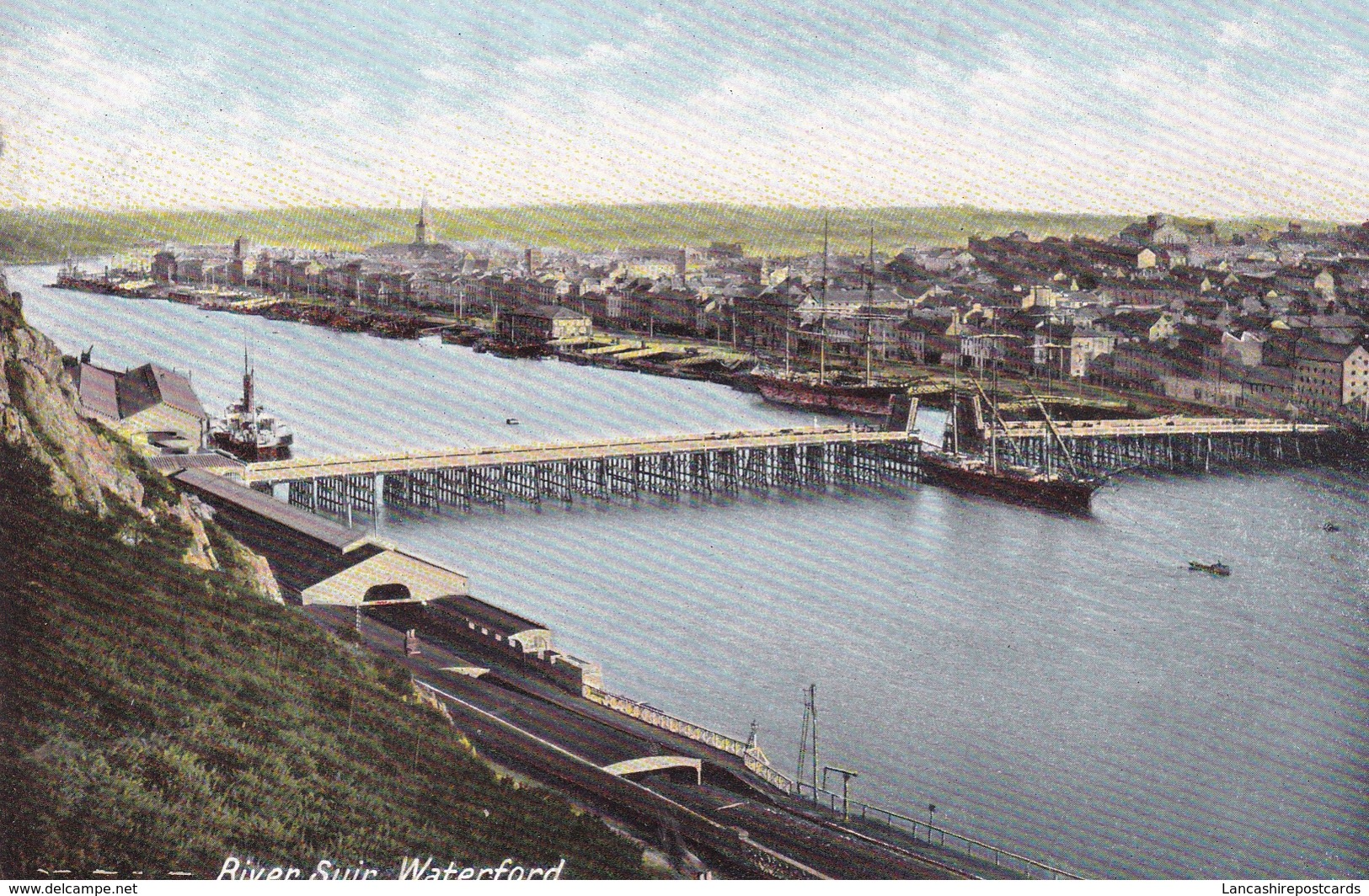 Postcard River Suir Waterford Boats On River By W Lawrence Of Dublin Pre WW1 My Ref  B12531 - Waterford