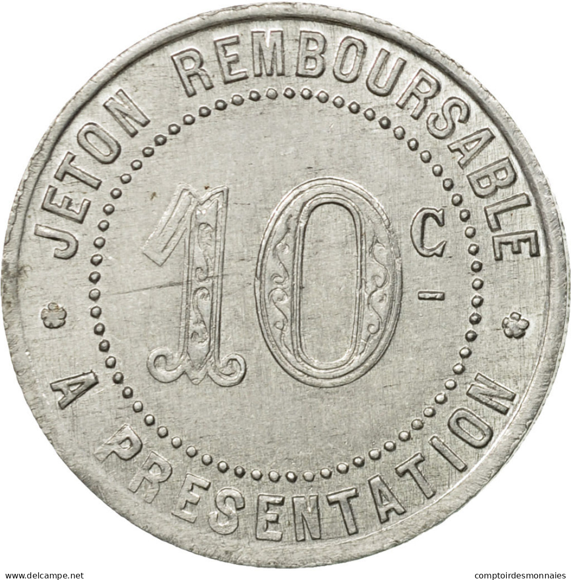 France, Jeton, 10 Centimes, Syndicat De L'Alimentation En Gros De L'Hérault - Autres & Non Classés