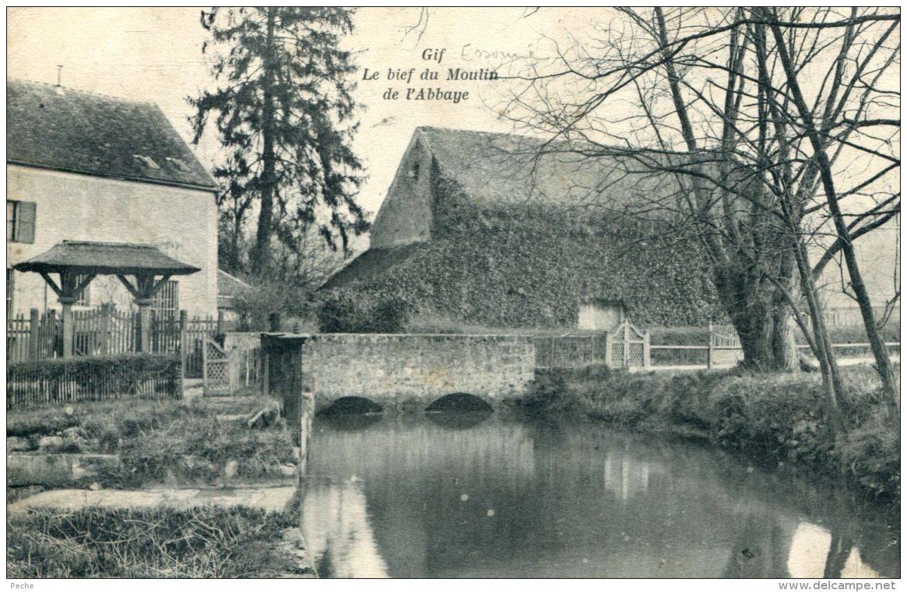 N°64928 -cpa Gif -le Bief Du Moulin De L'abbaye- - Molinos De Agua