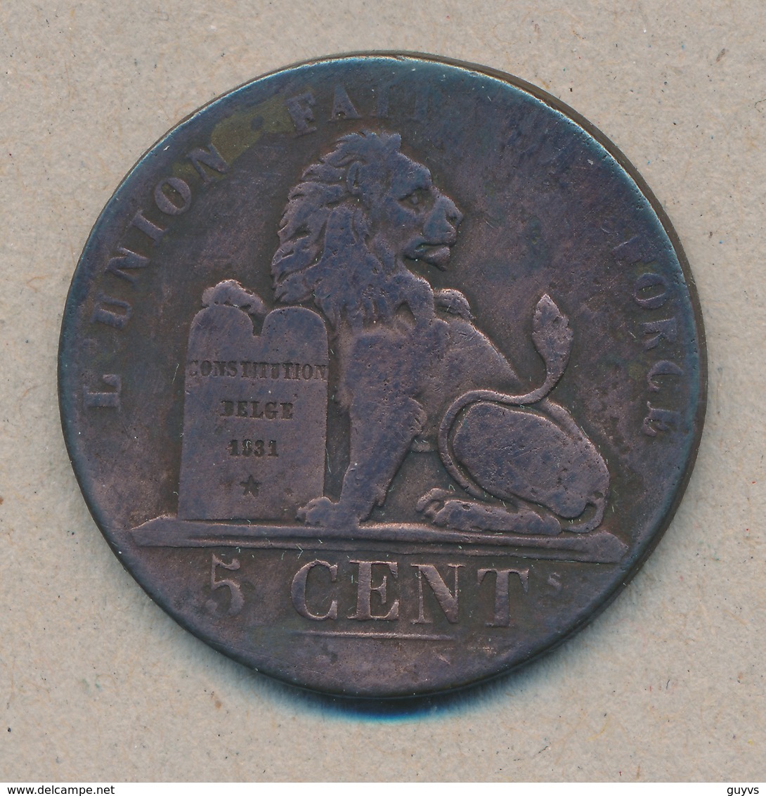 België/Belgique 5 Ct Leopold I 1837 Morin 70 (119138) - 5 Centimes
