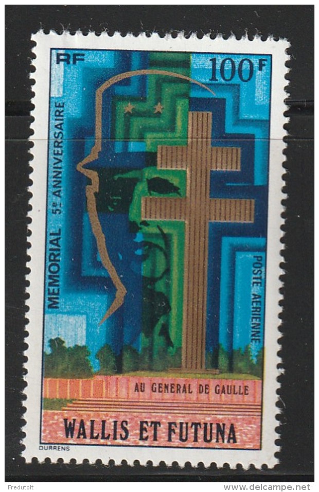 WALLIS Et FUTUNA - PA N°74 ** (1977)  De Gaulle - Unused Stamps