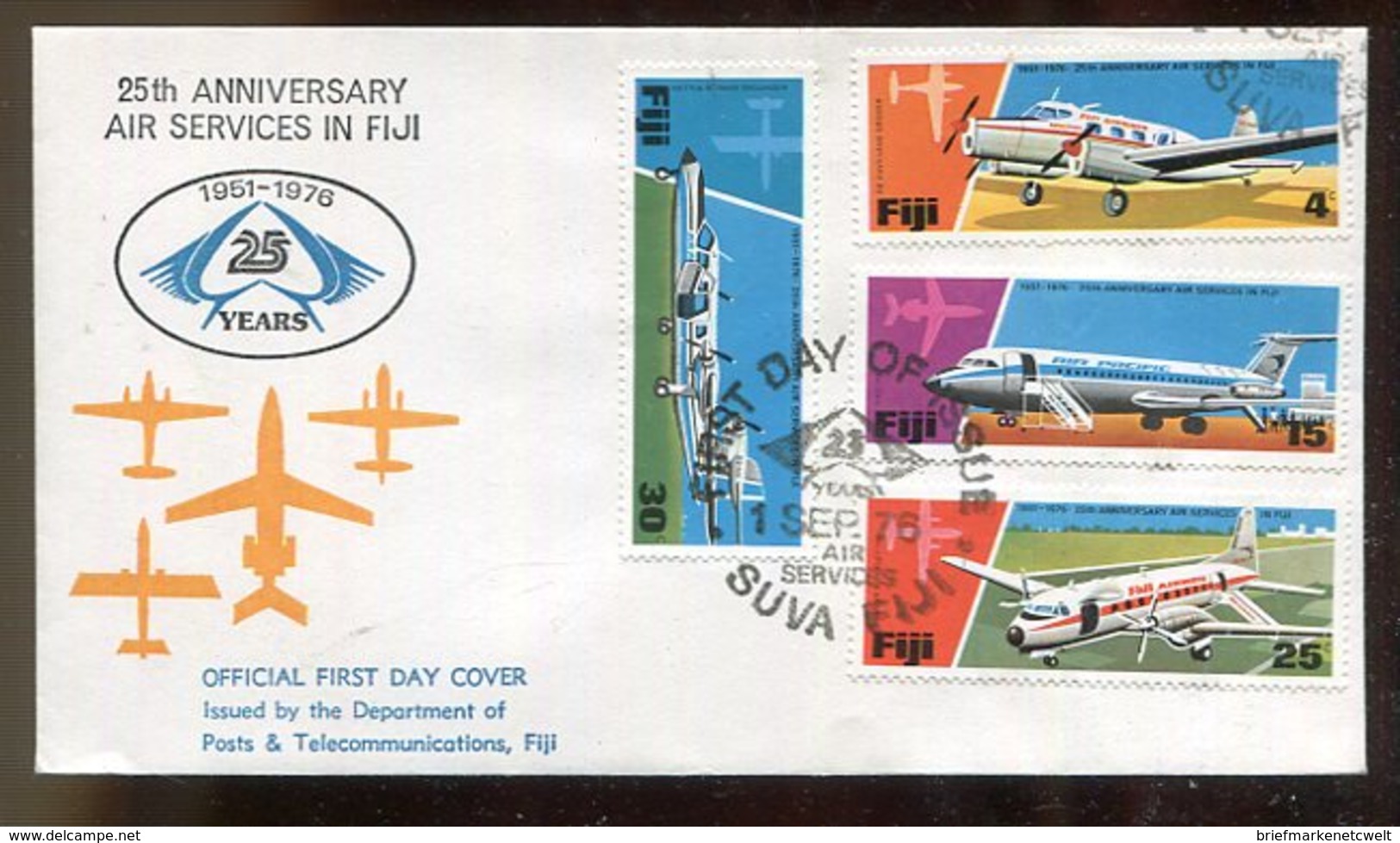 Fidschi-Inseln / 1976 / Mi. 354-357 FDC (17328) - Fiji (1970-...)